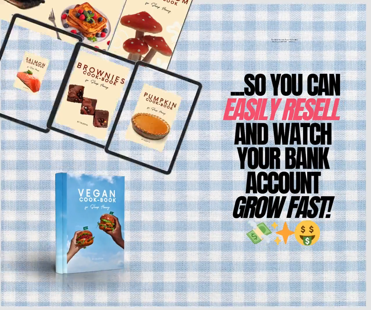 PLR COOKBOOK EBOOK PACK / 100 digital cookbooks with resale rights / Digital book pack / Digital recipe book / Digital product / Passive income / MRR